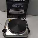 OVENTE Electric Countertop Single Burner, 1000W Cooktop with 7.25 Inch Cast Iron Hot Plate, 5 Level Temperature Control, Compact Cooking Stove and Easy to Clean Stainless Steel Base, Silver BGS101S