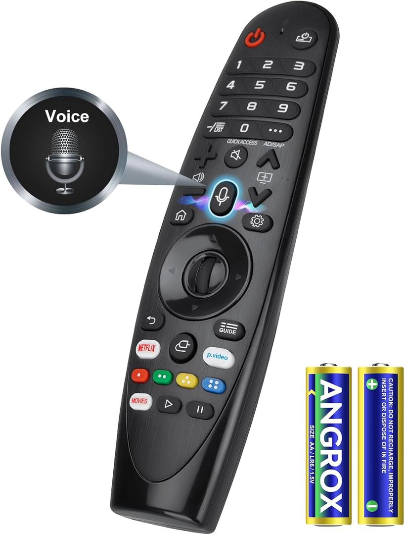 Voice Magic Remote for LG-TV-Remote Control Replacement, AKB75855501 AN-MR20GA MR19BA MR18BA MR650A with Battery, with Voice Recognition and Pointer Function