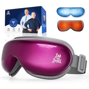 BOB AND BRAD Eye Massager with Heat and Cooling, EyeOasis 3 Eye Massager for Migraine FSA Eligible/HSA Eligible, Heated Headache Massager for Dry Eye Relief, Temple Massagers for Stress Relief (Purple)
