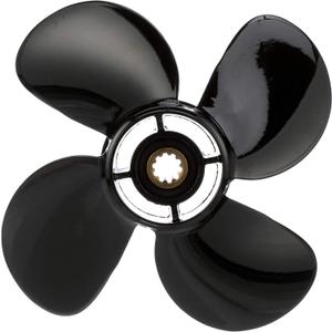 Quicksilver 8M8027516 Nemesis 4-Blade Aluminum Propeller - 9.3" diameter x 9.5" pitch, Right Hand Rotation, 25 HP - 30 HP Mercury FourStroke (2006 & Newer), Black Finish Quicksilver 8M8027516 Nemesis 4-Blade Aluminum Propeller - 9.3" diameter x 9.5" pitch, Right Hand Rotation, 25 HP - 30 HP Mercury FourStroke (2006 & Newer), Black Finish