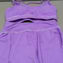 Pink Queen 2025 High Waisted Bikini Set for Women 2 Piece Swimsuits Scoop Neck Spaghetti Straps Swim Skirt Bathing Suits (Small, Light Purple)