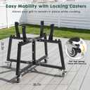 Green Big Egg Nest, Rolling Cart for Big Green Egg Accessories