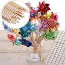 HOPELF 25PCS Wooden Dowel Rods - 1/4 x 12 Inch Bamboo Sticks - for Crafts, Cake Dowels and DIY Projects