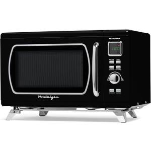 Nostalgia NMCMO9FTBK6A Microwave Oven, 0.9 Cu. Ft, Black