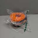 Synthetic Winch Rope, 3/8" x100ft 23809LBS Dyneema Winch Rope 3/8 Heavy Duty Winch Cable with Protective Sleeve Forged Winch Hook for 4WD Off Road Vehicle Truck SUV (Orange)