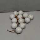 Yunlly 12 Pcs Textured Christmas Ball Ornaments 2.36'' Neutral Christmas Tree Decor Modern Vintage Brown Hanging Decor Shatterproof Home Ornaments for Rustic Large Farmhouse (Retro White)