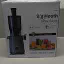 ECOSELF Juicer Machines - Wide Mouth Feed Chute For Fruits and Leafy Greens - Juice Extractor Machine With Self Feeding & Hands-Free Design For Family - Cold Press Juicer Easy to Clean（With Brush）
