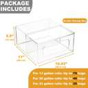 SEANADO Trash Bag Dispenser Roll Holder, Wall Mount Acrylic Kitchen Organizer Storage Box Holder for Garbage Bag Grocery Bag Plastic Bag Roll Container (Standard/2 in 1)