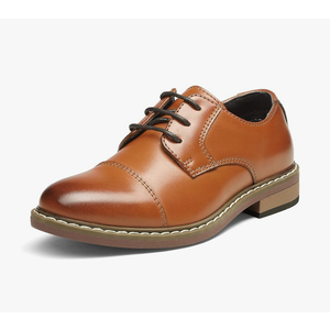 Bruno Marc Boy’s Dress Oxford Formal Shoes Brown 6 Big Kid