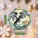 2 x Christmas Ornaments, Dragon Ornament, Christmas Tree Ornaments, Xmas Decorations, Holiday Decorations, Gifts for Dragon Lovers, Holiday Party Gifts, and Xmas Gift Ideas
