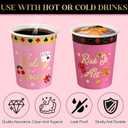 100 Count Casino Party Paper Cups for Las Vegas Themed Party Supplies 9 oz Lucky in Love Bachelorette Disposable Hot/cold Beverage Drinking Cups for Christmas Birthday Bachelorette Decoration