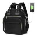 Diaper Bag Backpack Travel Baby Bag with Changing Pad,13 Pockets, Insulated Pockets,USB Charging Port,Baby Shower Essentials,Black