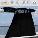 Universal T-Top Center Console Cover for Boat, Heavy Duty 600D Waterproof T Top Console Cover, Protecting Boat Center Console and Helm Seat, Large Size up to 82" L 54" W 72" H
