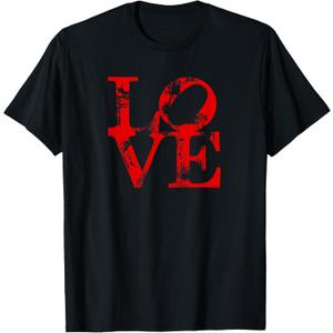 Love Sign Statue in Philadelphia Vintage T-Shirt, Size 4XL
