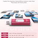 ROSPE MFi Certified 256GB iPhone Flash Drive, Photo Stick Memory Stick for iPhone iPad, USB Thumb Drive for Photos Videos Transfer & Backup, External Storage Compatible for iPhone/Android/PC/Mac (Red)