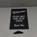 Please Wait Here To Be Seated Sign -Freestanding or Adhesive Sign, ideal for cafes, restaurants or pubs (Blackboard Effect Adhesive)