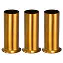 MECCANIXITY Candle Socket Covers, 3.1 Inch Tall Metal Chandelier Sleeves Candelabra Base Sockets Fit to Most Chandeliers, Gold Bronze 3 Pcs