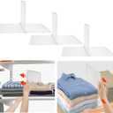 Shelf Dividers for Closet Organization, Portable Closet Shelf Divider, Closet Dividers for Shelves, Shelf Separators, Easy Access and Storage, Fits Wire Shelves and Wooden Boards 3Pack