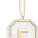 2 x Christmas Ornaments, Letter E Ornaments for Christmas Tree,Hanging Xmas Ornament for Mother Best Friends Sister Wife (Let It Glow Initial)