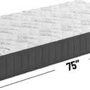 Ottomanson 9" Hybrid Twin Mattress - Firm - Made in USA - Individually Pocketed Coils & CertiPUR-US Foam - Fiberglass-Free - Bed in a Box