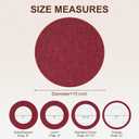 homing 15 Inch Round Cloth Placemats Set of 4, Cotton Linen Blend Washable Table Mats, Farmhouse Dining Place Mats for Indoors & Outdoors, Easy to Clean, Red