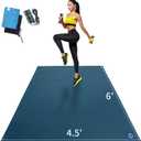 MRO Extra Large Exercise Mat For Home Gym, 8'x4.5'/7'x4.5'/6'x4.5'(7mm) Workout Mats for Gym Flooring, Non-Slip, Extra Thick Durable Cardio Mat, Ideal for Plyo, Weights, MMA, Jump Rope -Shoe Friendly