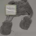 Tadpoles Super Soft Plush Sherpa Hat & Mittens Set, Grey