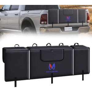 MICTUNING Tailgate Bike Pad for Mountain Bike, Secure 5 Bikes on Truck, ScratchResistant Tailgate Pad with Reflective Strips and Tool Pocket, for Outdoor Bicycle Transportation MICTUNING Tailgate Bike Pad for Mountain Bike, Secure 5 Bikes on Truck, ScratchResistant Tailgate Pad with Reflective Strips and Tool Pocket, for Outdoor Bicycle Transportation