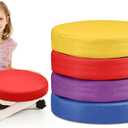 Juexica 4 Pcs Extra Thick Flexible Seating Floor Cushions Assorted Colored Pillow Floor Cushions for Classroom Soft Flexible Seating for Kids Learning Sitting Daycare School Chair (Bright Colors), 13.8 x 13.8 x 2 inches