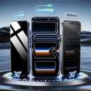 OMOTON Privacy Screen Protector for iPhone 17 Pro [Auto-Align Installation], Tempered Glass with 9H+ Hardness & 12FT Military Grade Shatterproof, 100% Anti-Spy, Full Coverage Protection, 2 Pack