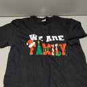 Merry and Bright Shirt Christmas T-Shirts for Family Couple Outfit Tee Christmas Top Parent-Child Short Sleeves (Medium, Black7)