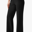 Willit Women's Wide Leg Dress Pants High Waisted Stretch Work Pants Office Business Casual Slacks Pockets Petite/Regular/Tall M Black