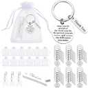 Yinkin 150 Pcs Employee Appreciation Gifts Bulk Thank You Keychains for Coworkers Teams Volunteers Appreciation Keychain (Silver)