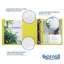 Samsill Durable 3 Inch Binder, D Ring Binder, Customizable Clear View Cover, Lemon Yellow, Holds 625 Pages
