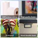 Zebra Wall Art, Funny Graffiti Zebras Pictures Wall Decor, Colorful Animal Canvas Prints Paintings,Large Abstract Framed Artwork for Living Room Bedroom Office Bathroom Dining Room 60"x 30"