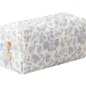 Pencil Case Floral Cute Pencil Case Student Pen Pouch Makeup Pouch Cute Flower Office College Cosmetic Makeup Bag Organizer Large (orchid)