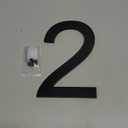 DEWEL 8 inch Floating Large House Numbers for Outside, Black Modern House Address Numbers Decor for 911 Visibility Signage with Nail Kits (House Number 2)