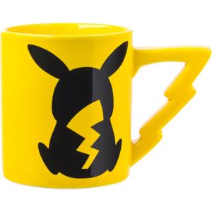 Silver Buffalo Pokmon Pikachu with Lightening Bolt Sculpted Handle Ceramic Mug, 20-Ounces