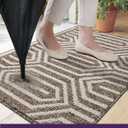 DEXI Front Door Mats for Entryway, 20x32 Non Slip Washable Low-Profile Entry Doormat, Absorbent Resist Dirt Inside Floor Entrance Mat, Patio, Brown