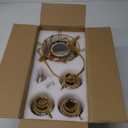 Zhehao 20 Pcs Porcelain Tea Set with Metal Holder and Spoon Adult Ceramic Tea Set European Flower Painting Teapot Cup Saucer Spoon for Women, Large Version(Noble Style)