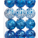 12pcs Christmas Ornaments Balls 3.14 inch Glitter Hanging Christmas Tree Ornaments Set for Christmas Decorations Hand Painted Shatterproof Christmas Baubles for Xmas Holiday Party Decor 