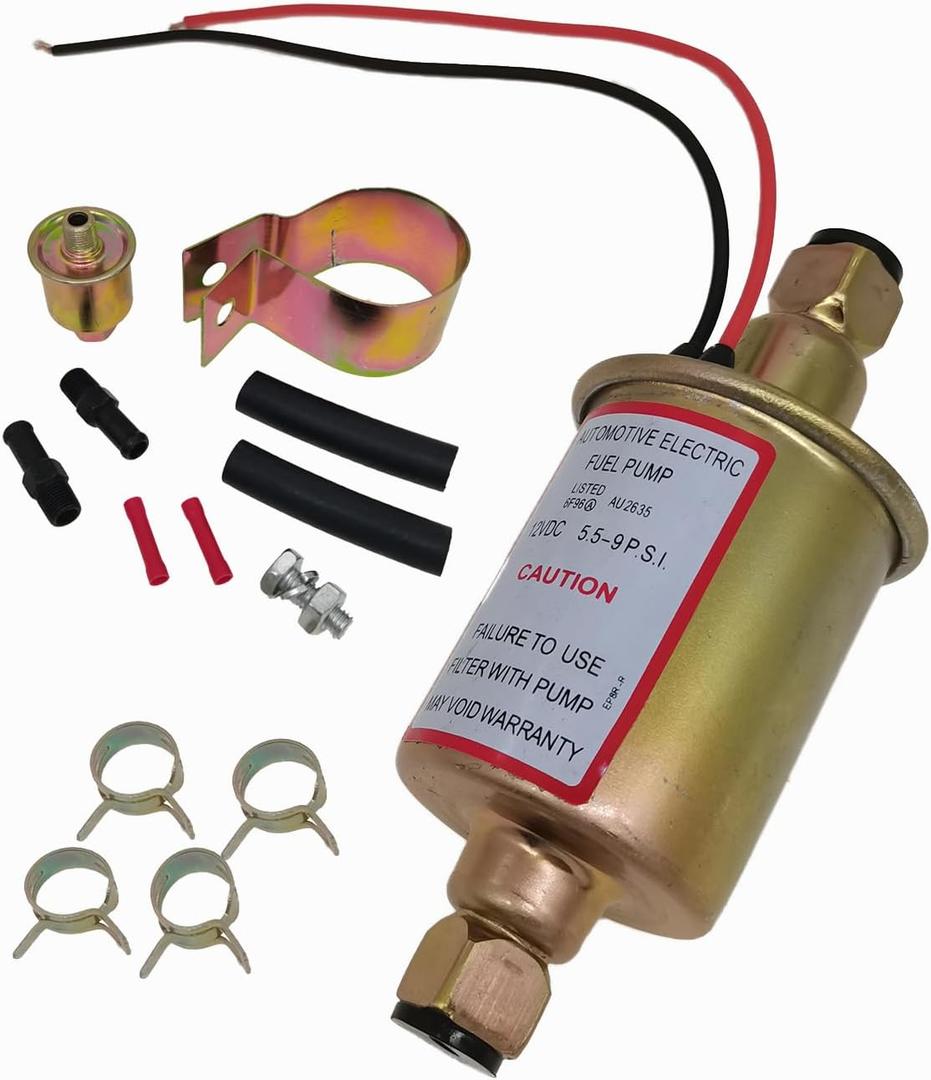 E8012S Universal 12V Electric Fuel Pump 5.5-9 PSI For All 12 Volt Cars, Trucks, Boats & Generators FD0002, P60430, EP12S, 6414671