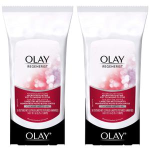 OLAY Regenerist Advanced Anti-Aging Micro-Exfoliating Cleansing Cloths 30 Each (Pack of 2)