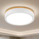 11" Flush Mount Ceiling Light, Minimalist Modern Wood Paint LED Ceiling Light with 5CCT 2700K-5000K, Dimmable LED Light Fixtures Ceiling Mount for Kitchen Bathroom Bedroom Hallway