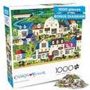 Buffalo Games - 1000 Piece Jigsaw Puzzle Charles Wysocki Shops and Buggies, Made in USA, Premium Recycled Board, Reference Diagram, Giftable