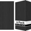 Olanglab Wood Veneer Acoustic Wall Panels 6 Pack, 23.6"47.2" Sound Absorbing Wall Panels for Interior Wall Decor, Matte Black