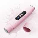 Bikini Trimmer Razors Shaver for Women: DEEHENK 2-Speed Electric Razor for Pubic Hair Dual Head Shaver Women IPX7 Waterproof Rechargeable Lady Trimmer for Bikini Underarm Body Leg Face Pink