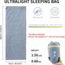 NewDoar Ultralight Backpacking Sleeping Bag - 50-70F, 1.5lbs, Waterproof & Machine Washable, 2-Way Zipper for Teens,Couples,Women,Men Compact for Hiking/Camping (M/L Sizes)