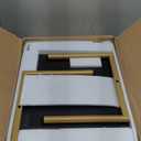 Aienvey Night Stand, Modern Nightstand with Drawers, Bedside Table, Gold Small Side Table for Bedroom, Living Room End Table (Black Stripe, 2 Drawers)