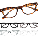 BLS BLUES 5 Packs Reading Glasses for Women Blue Light Blocking, Vintage Computer Eyewear, +1.0